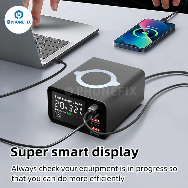 i-Desktop 110W Type-C USB Charger Dock With Wireless Charging