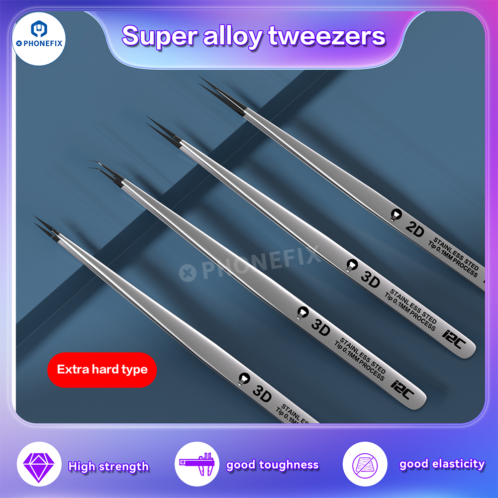 PHONEFIX Super Hard Alloy 3D Tweezers Mobile IC Tiny Parts Gripper