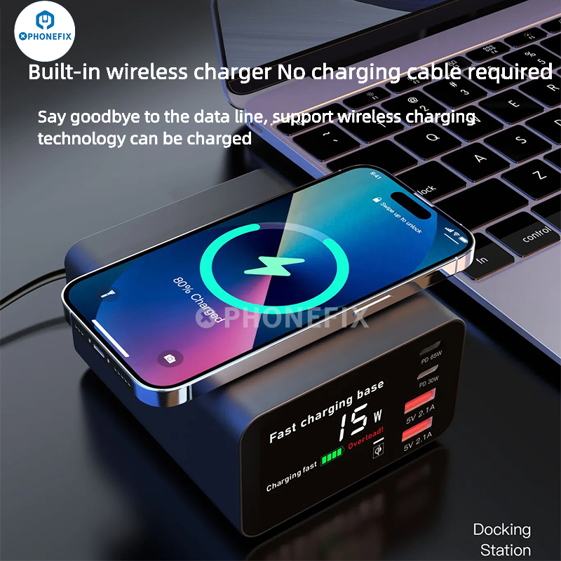 i-Desktop 110W Type-C USB Charger Dock With Wireless Charging