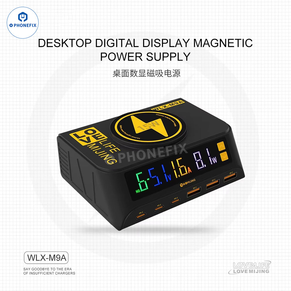 MIJING PD100 WLX-M9A Desktop Fast Charger with Wireless Charging