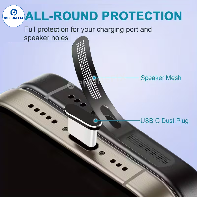 Type-C Dust Plug Speaker Dustproof Net for iPhone 17/16/15 Android