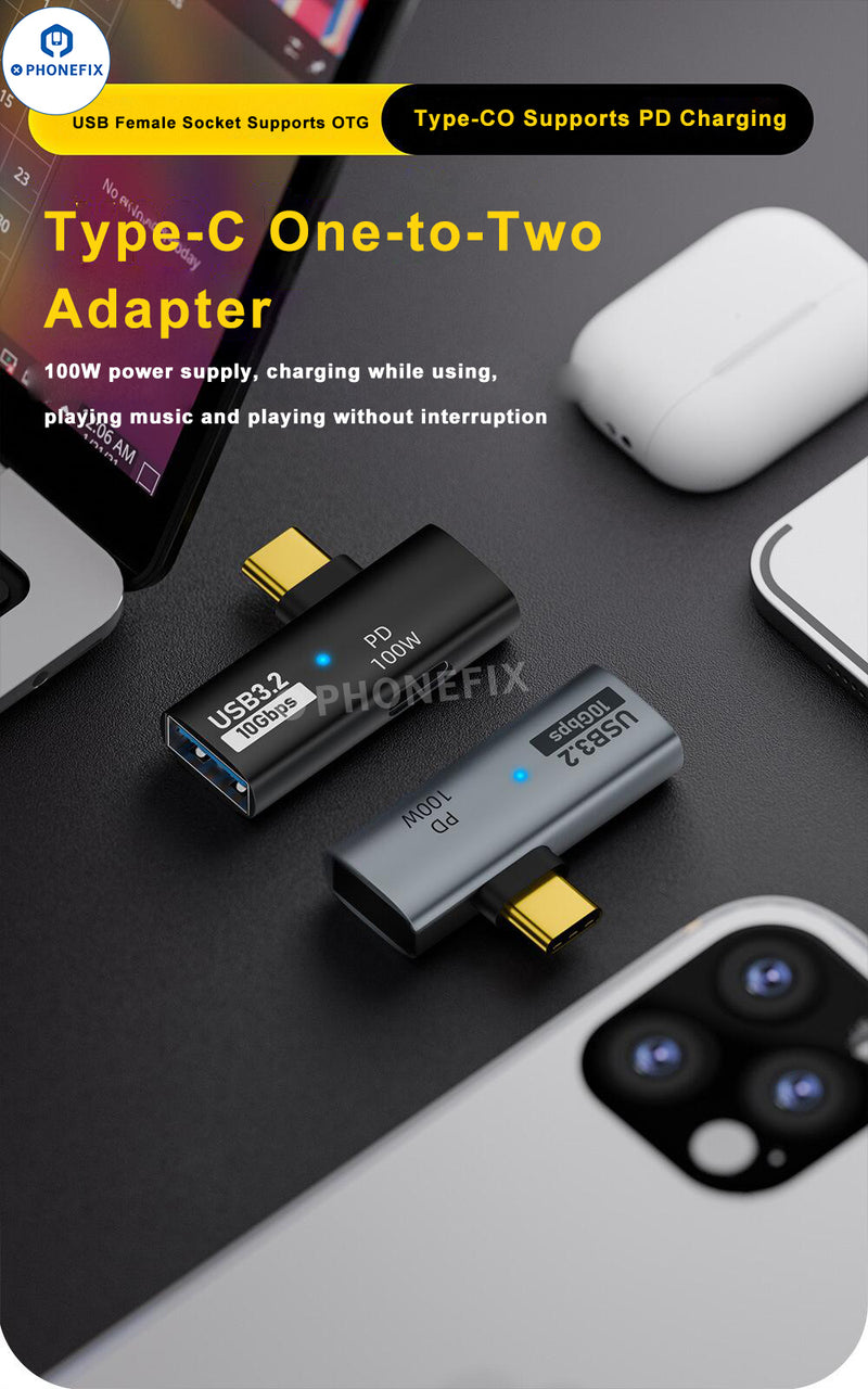 PD 100W Fast Charging Type-C OTG Mobile Phone Laptop Adapter
