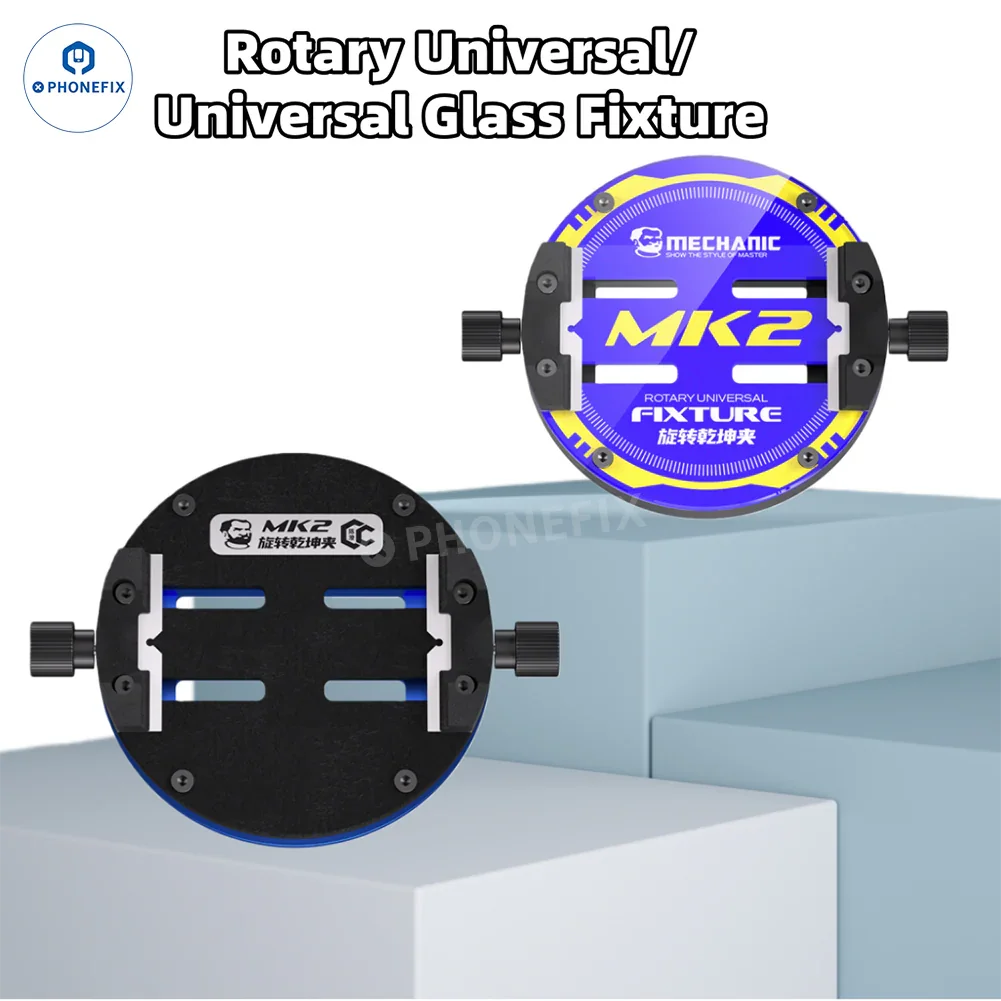 MECHANIC MK2 Suporte universal rotativo de vidro para reparo de placas de circuito impresso de celulares