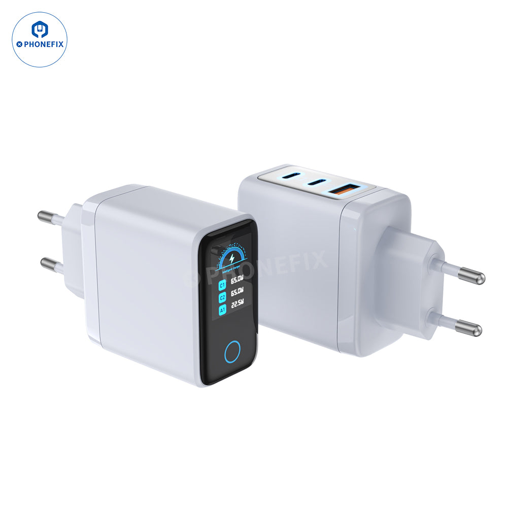 LCD Smart 65W Digital Display Charger PD Adapter - CHINA PHONEFIX SHOP Team