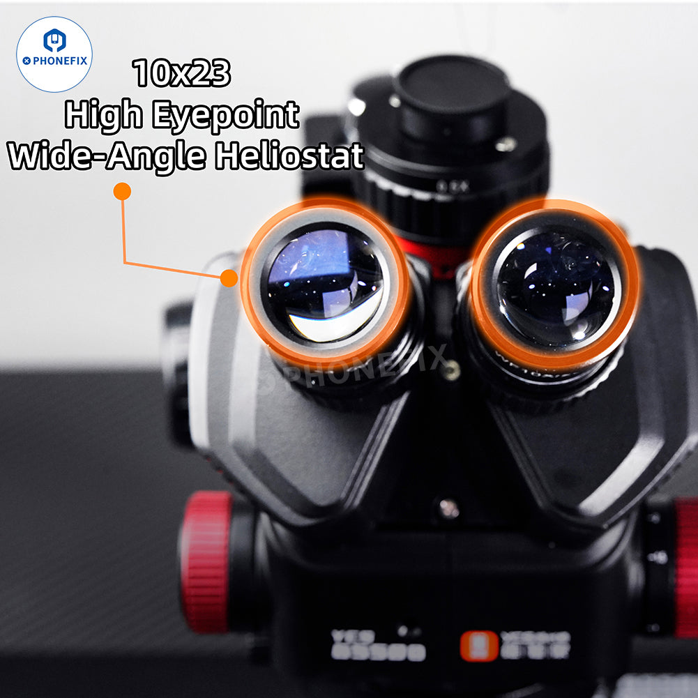 YCS 6558S 6558XS 6.5-58X Zoom HD Trinocular Microscope with 4K Camera