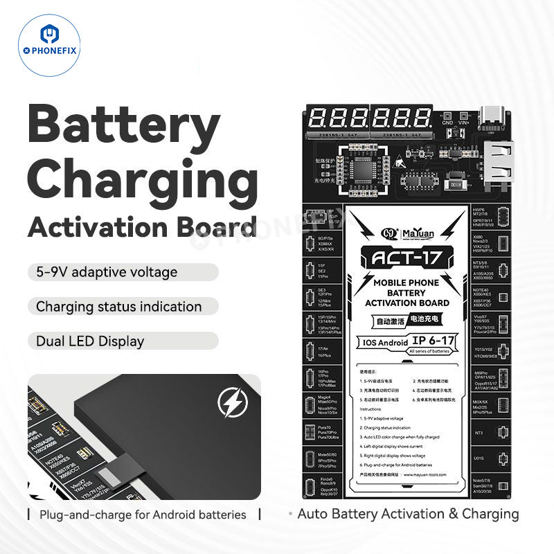 MaYuan ACT-17 Battery Activation Board for iPhone 6-17 & Android - CHINA PHONEFIX SHOP Team
