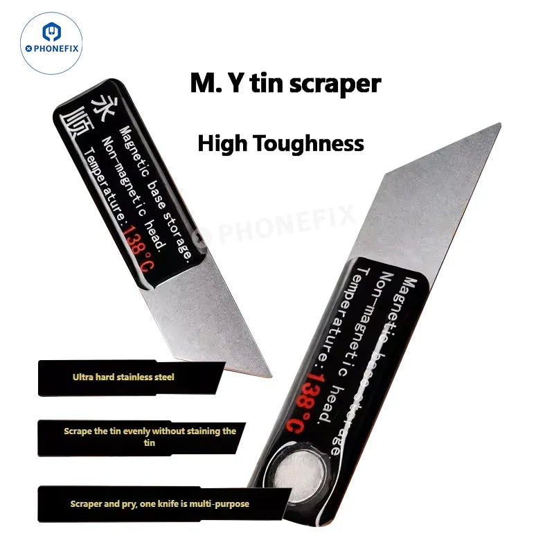 YCS M.Y Stainless Steel Tin Scraper for Phone IC BGA Reballing Repair