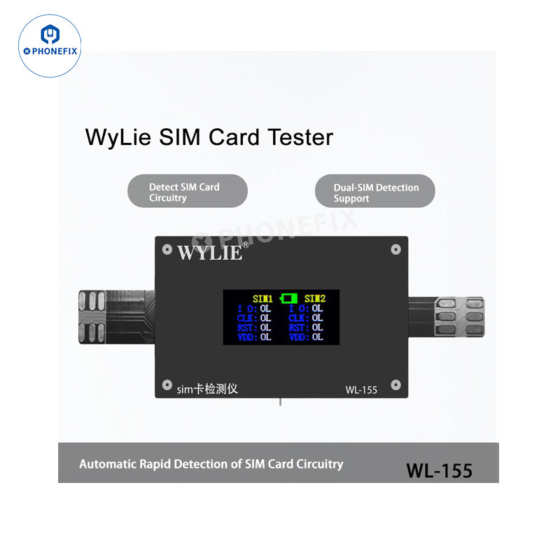 WYLIE WL-155 SIM Card Tester for iPhone 14-17 Pro Max & Android