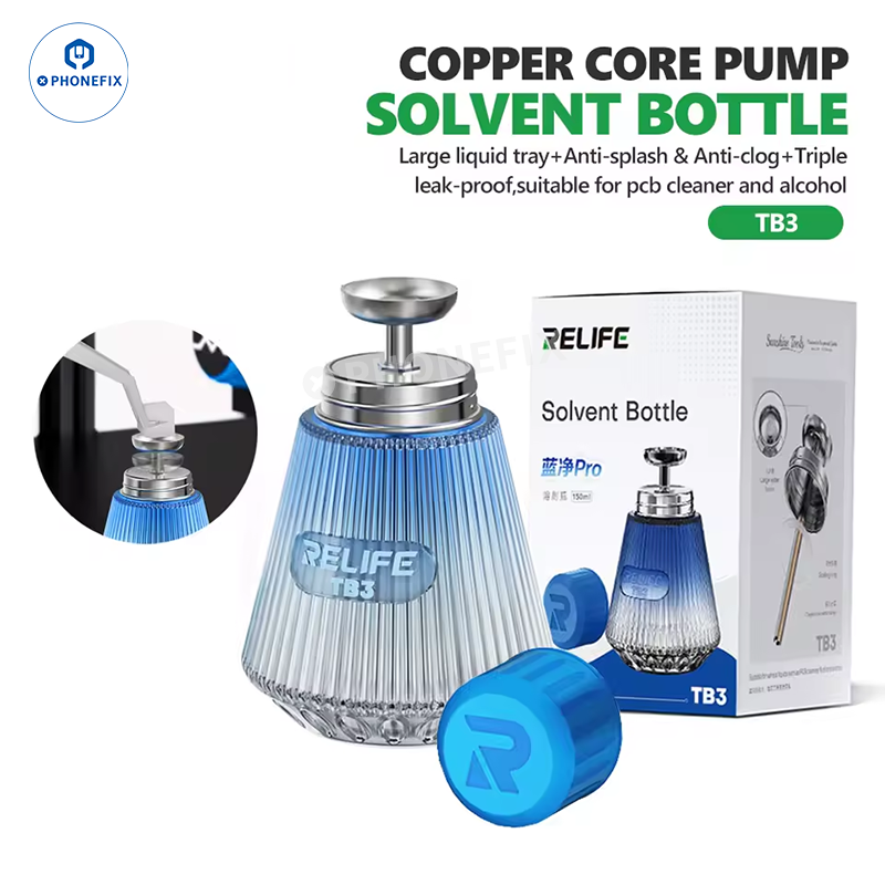 150ml Glass Alcohol Bottle Phone Repair Press-type Liquid Cleaner Box