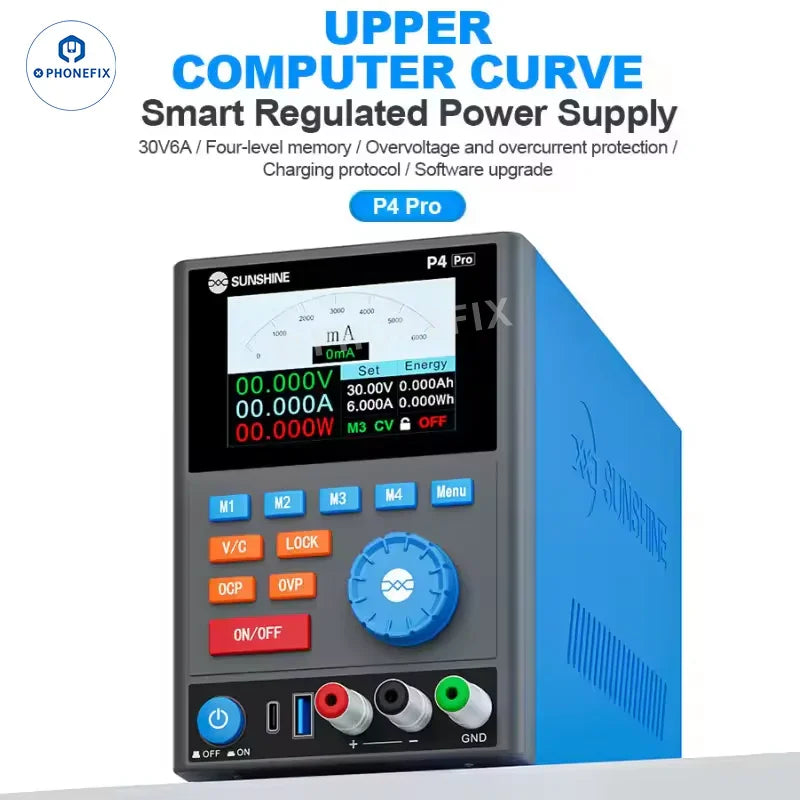 SUNSHINE P4 Pro 6A/30V Digital DC Regulated Power Supply - CHINA PHONEFIX SHOP Team