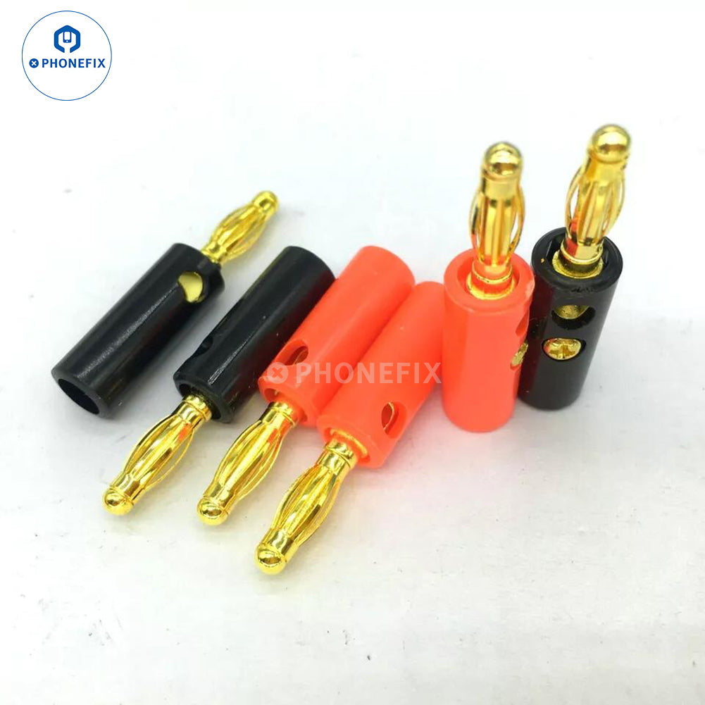 4MM গোল্ড প্লেটেড ব্রাস কলা প্লাগ সংযোগকারী ডিসি পাওয়ার সাপ্লাই