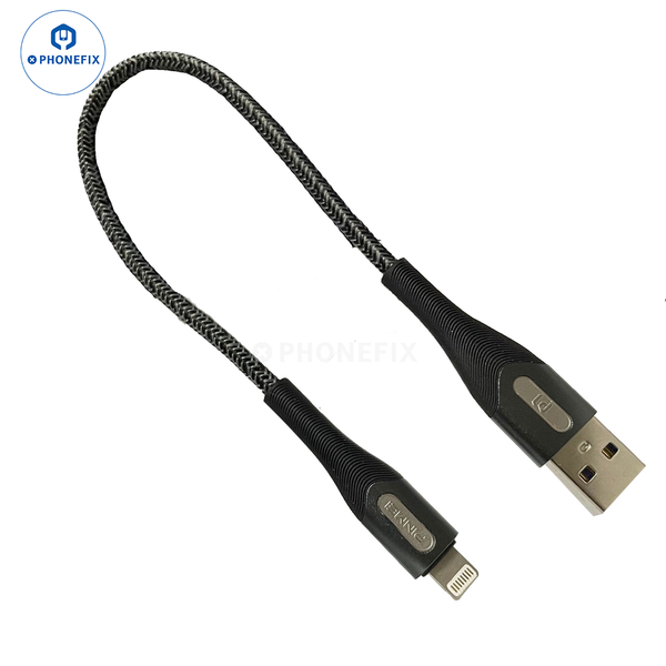 Braided Short Fast Charging Cable For iPhone Android Type-C