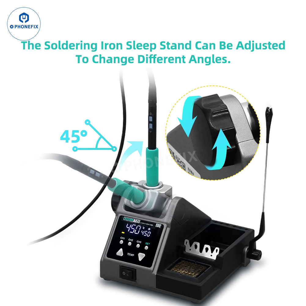 SUGON T21 Soldering Station with C210/115/245 Tips for Phone Repair