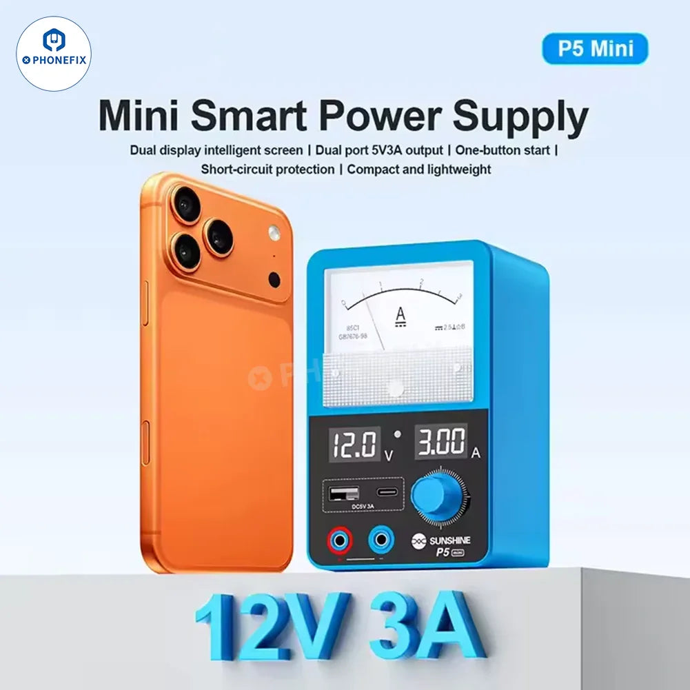 SUNSHINE P5 Mini 5V 3A Smart Power Supply for Mobile Phone Repair