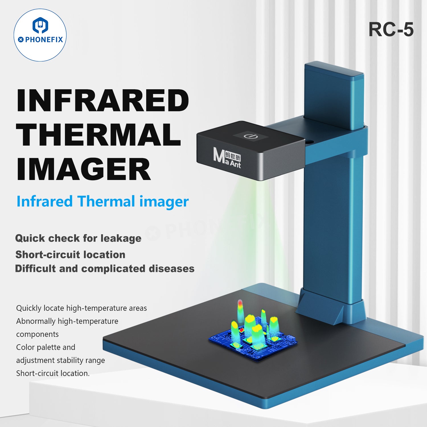 MaAnt RC-5 Infrared Thermal Imaging Camera PCB IC Fault Analyzer