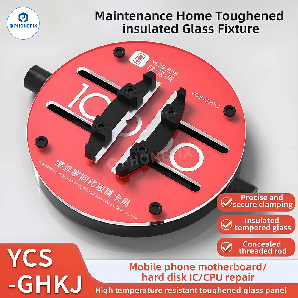 YCS GHKJ Tempered Glass Fixture Mobile PCB Chip Soldering Clamp