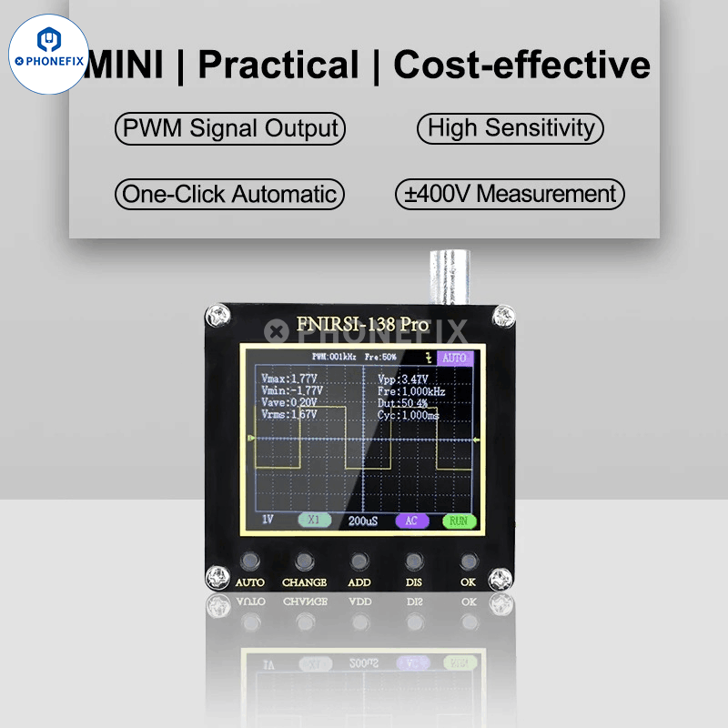 FNIRSI 138PRO Mini Digital Handheld Oscilloscope With 10x Probe