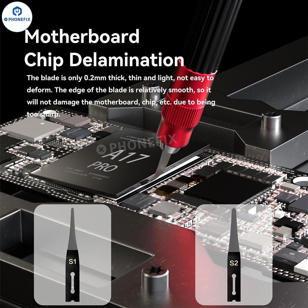 i2C Q1 Q2 Mobile Repair Blade Set for PCB CPU IC Prying Glue Removal