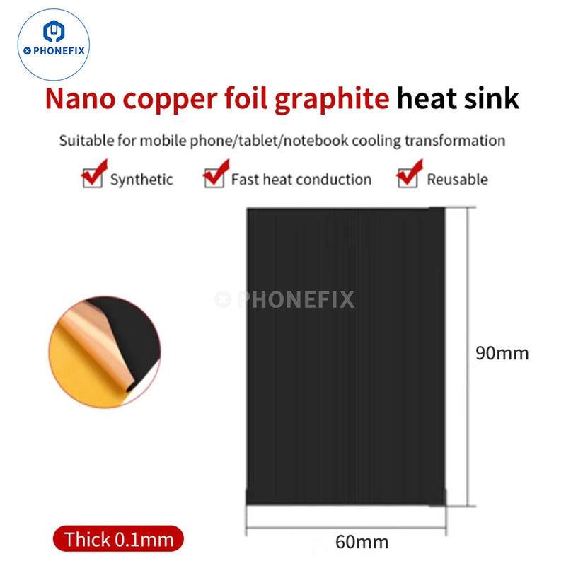 Copper Foil Graphene Heatsink Thermal Pad Phone CPU Cooling Mat