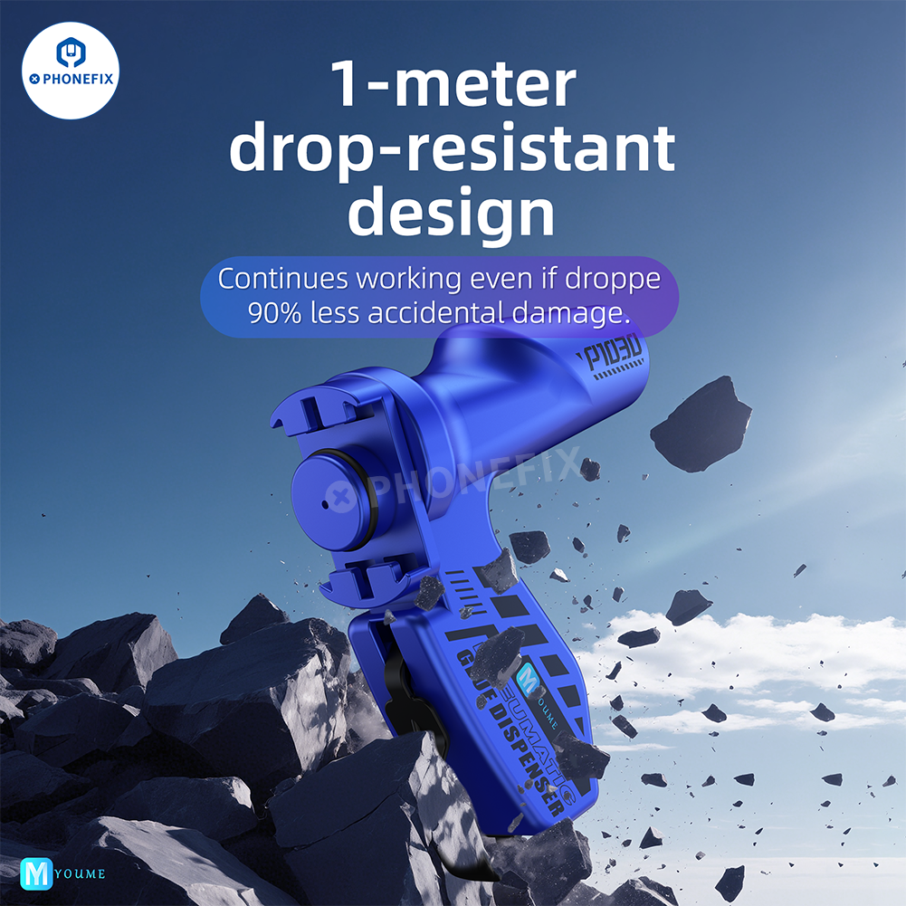 Electric Pneumatic Glue Gun Dual Grip Paste Dispenser for Phone Repair