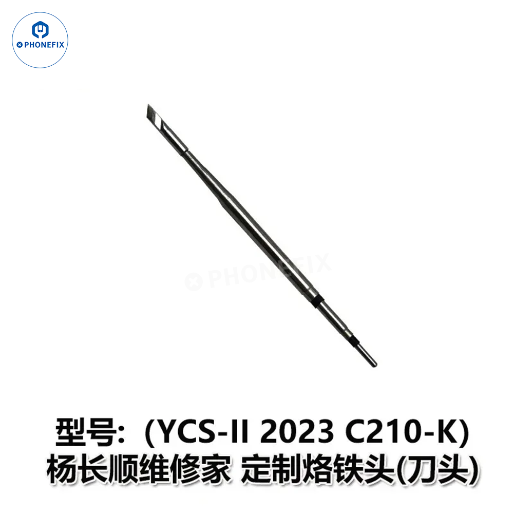 YCS Repairer C210 C245 C115 Long Knife Edge Soldering Iron Tips