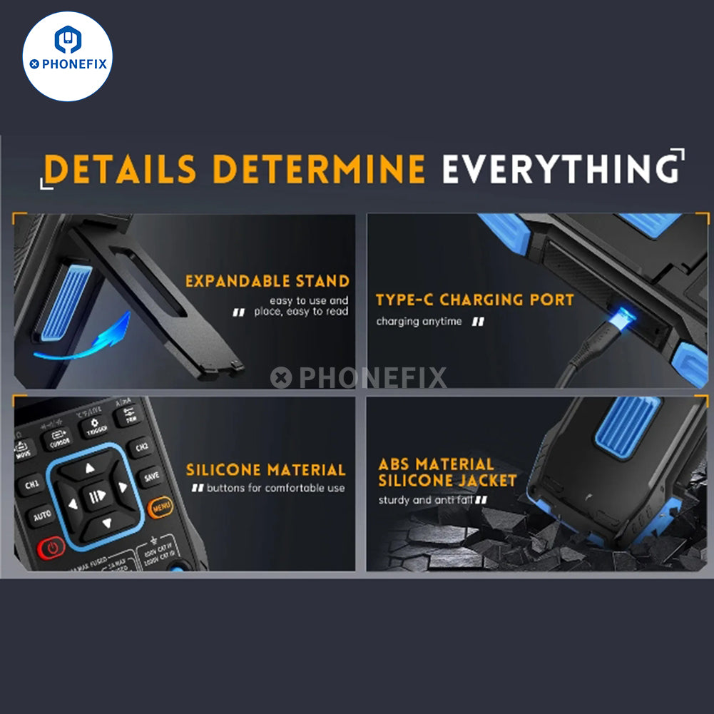 Multímetro digital portátil FNIRSI 2C23T 2C53T, generador de señales 3 en 1