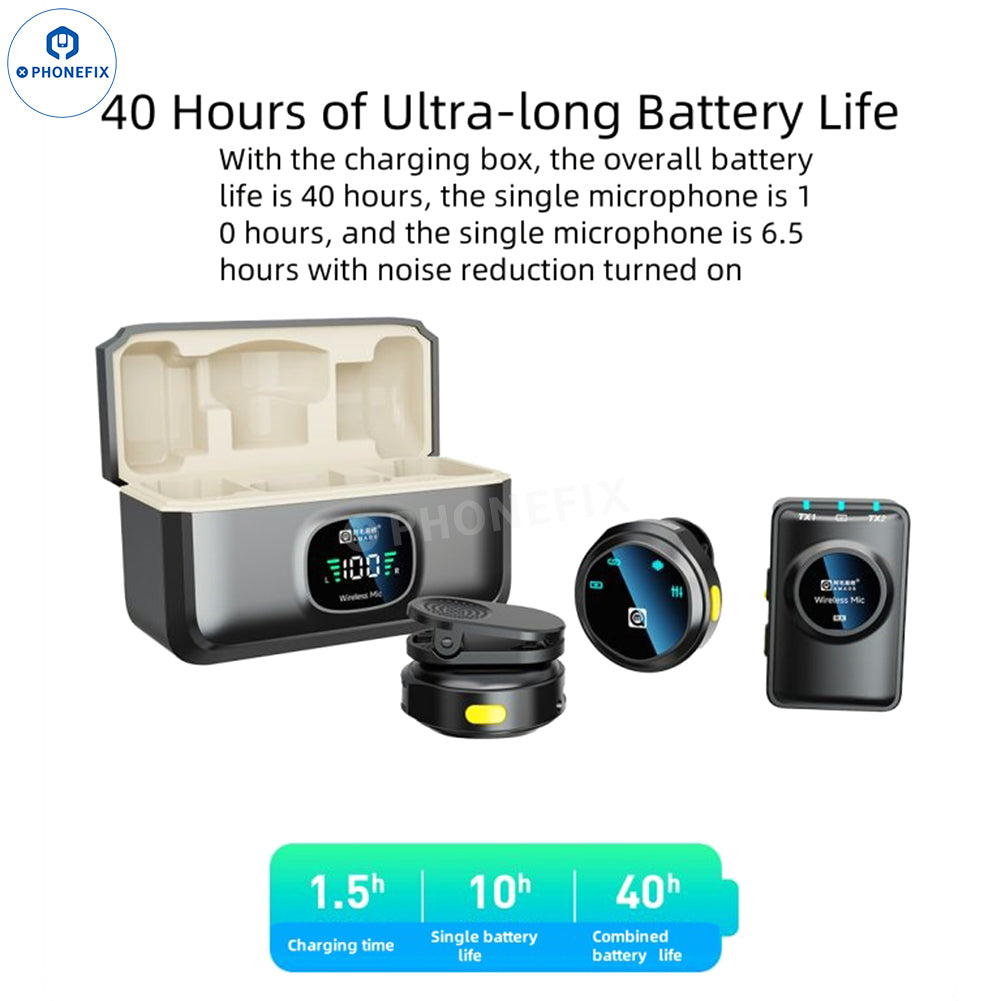 AMAOE MIC-A Wireless Microphone for Live Video Recording