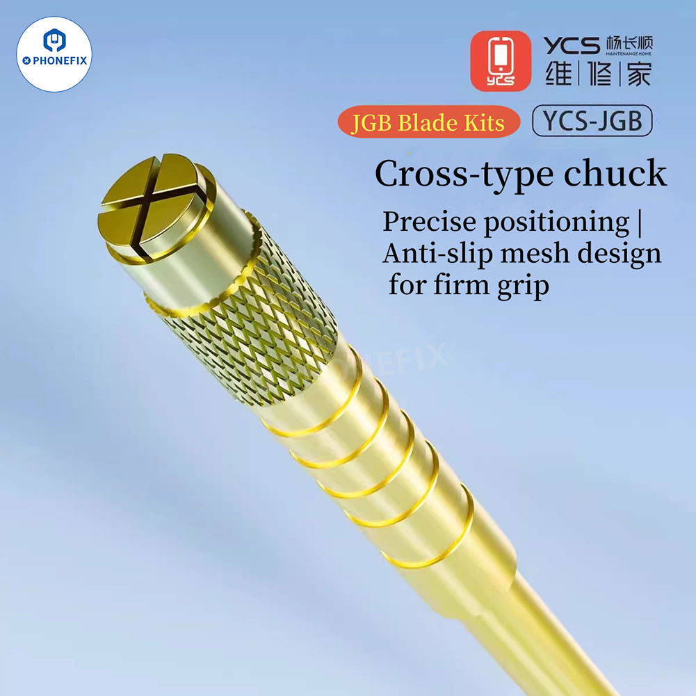 YCS JGB 10 in 1 Mobile PCB Chip Glue Removal Blade Brush Set