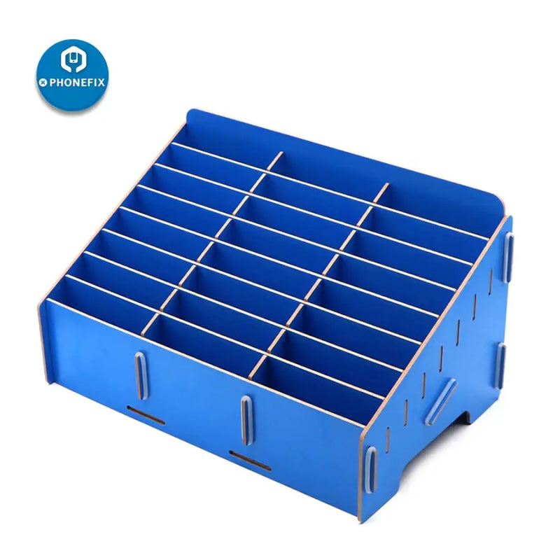 Wooden Organizer 24 Grid Desktop & Classroom Phone Storage Box