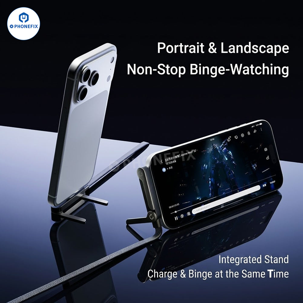 240W Type-C Fast Charging Adapter with Foldable Phone Stand