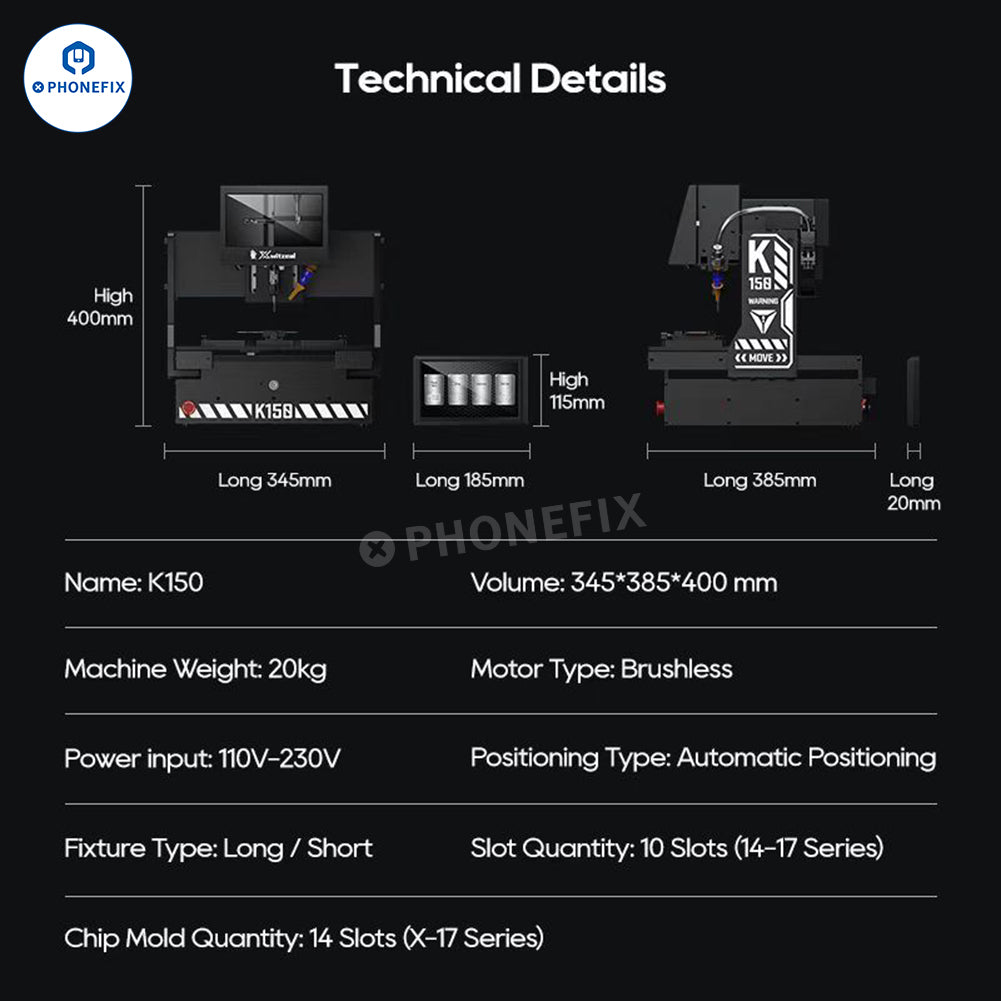 Xwitzeal K150 iPhone SIM Slot Cutting & PCB CNC Grinding Machine