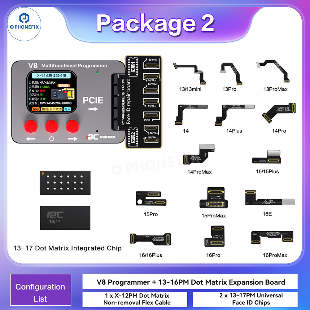 i2C V8 Multifunctional Programmer for iPhone Face ID Repair - CHINA PHONEFIX SHOP Team