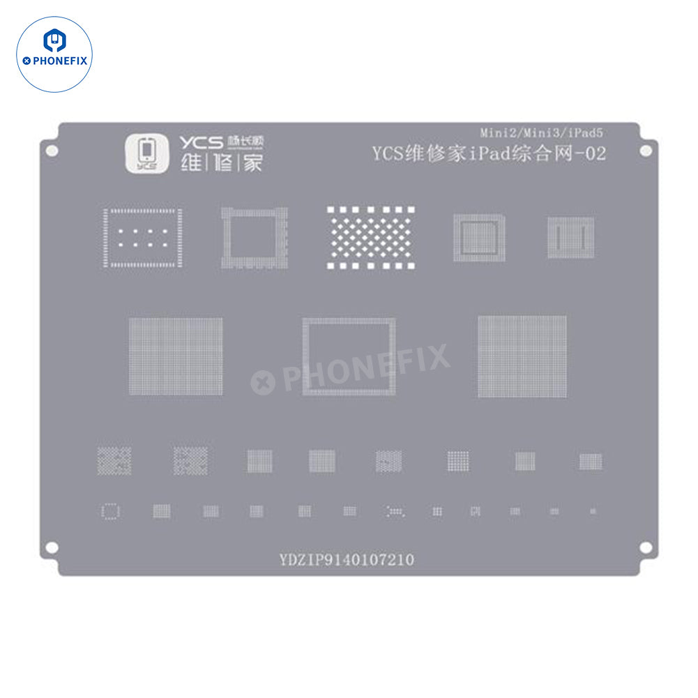 YCS iPad Series CPU Nand IC Comprehensive BGA Reballing Stencil - CHINA PHONEFIX SHOP Team