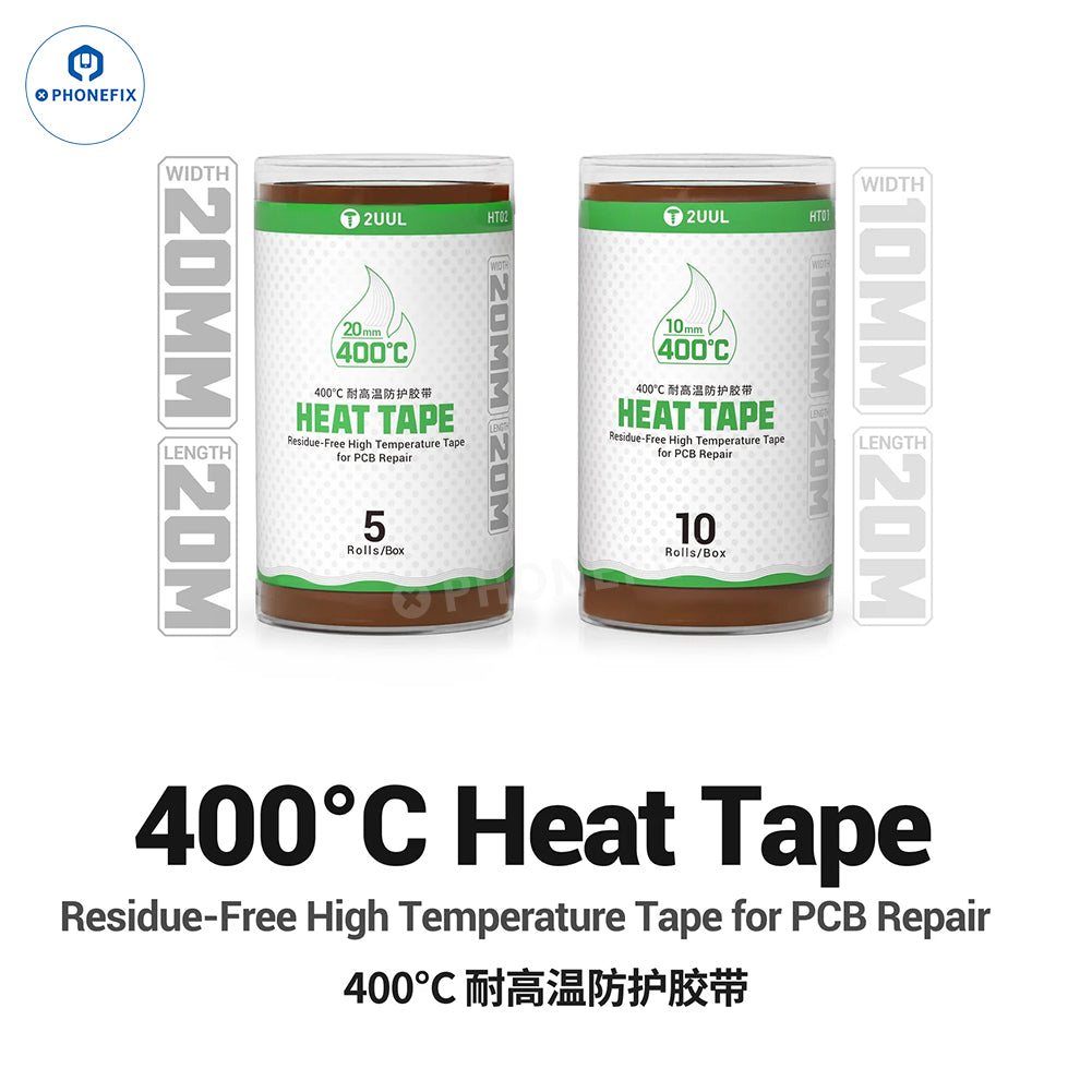 2UUL HT01/HT02 residue-free high-temperature heat tape for mobile phone repair, designed for precise heat application.