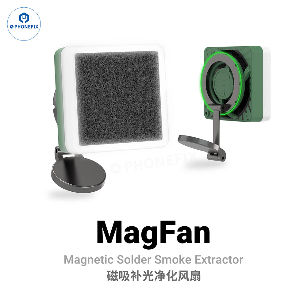 2UUL FE11 MagFan Magnetic Smoke Extractor & LED for PCB Soldering