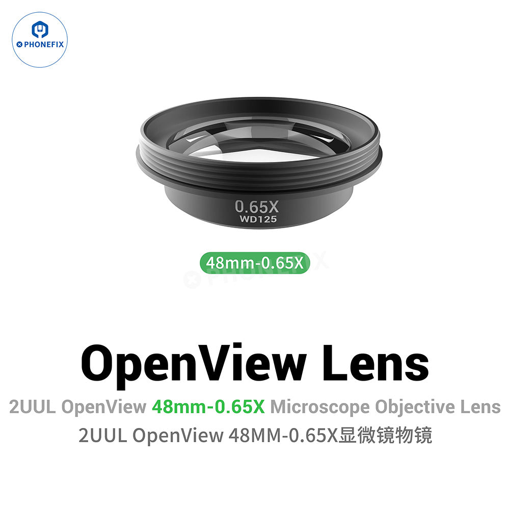 2UUL MS06 OpenView 48mm 0.65X Microscope Objective Barlow Lens