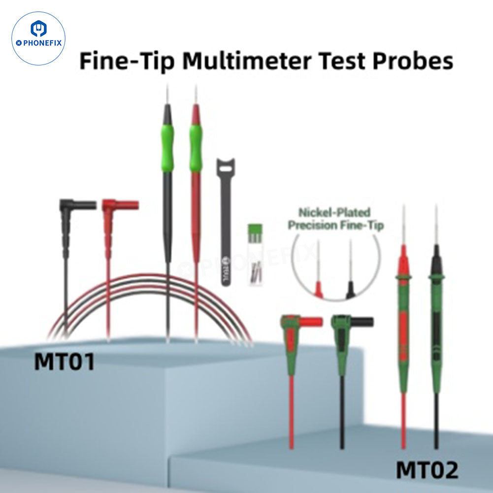 2UUL MT01 MT02 Fine-Tip Multimeter Pen Test Probes for PCB Repair