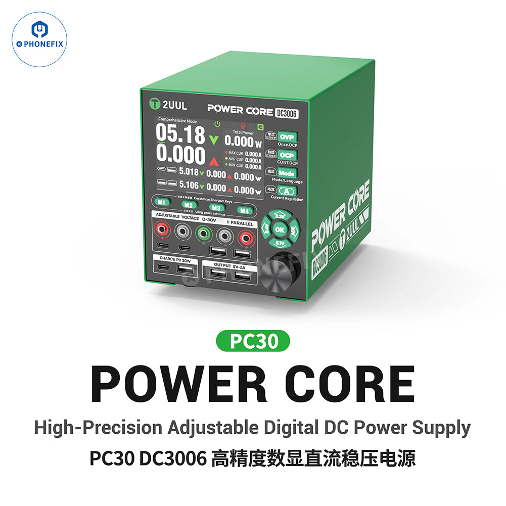 2UUL PC30 DC3006 180W 30V 6A Adjustable Digital DC Power Supply