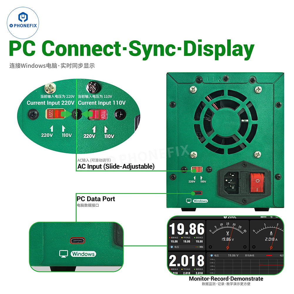 2UUL PC30 DC3006 180W 30V 6A Adjustable Digital DC Power Supply