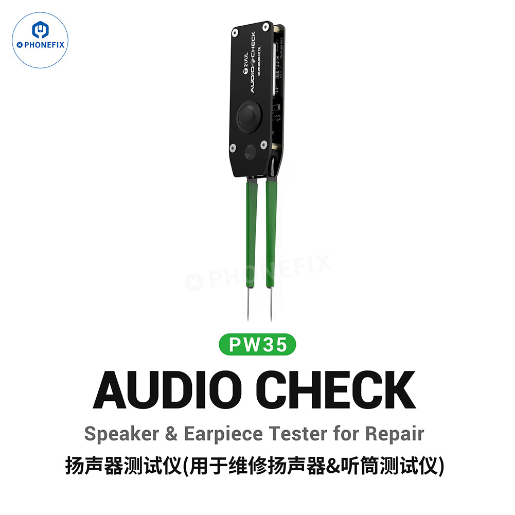 2UUL PW35 Phone speaker and earpiece detector by PHONEFIX, compact assist tool for audio check and security testing.
