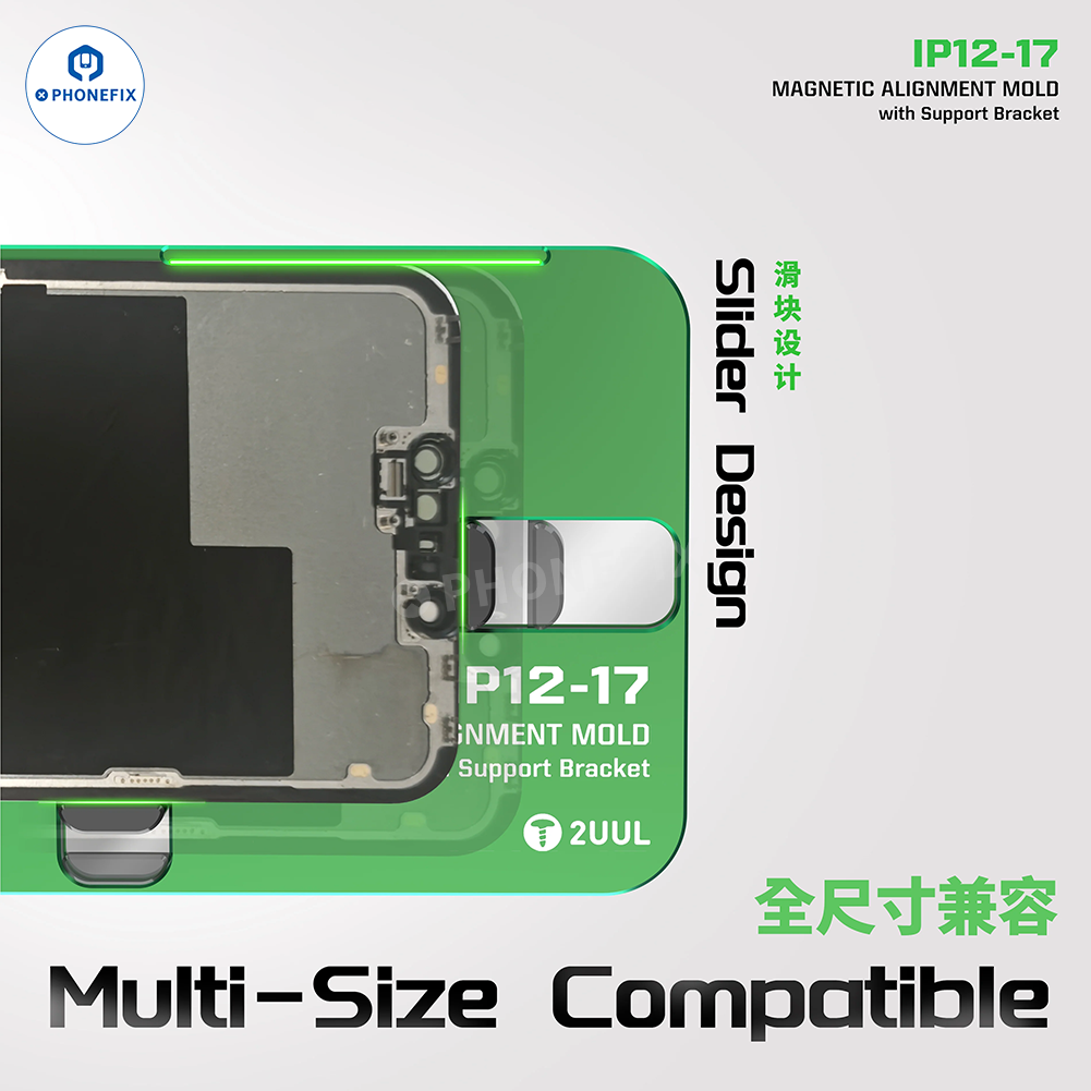 2UUL SH01 iPhone 12-17 Screen Magnetic Alignment Mold with Bracket