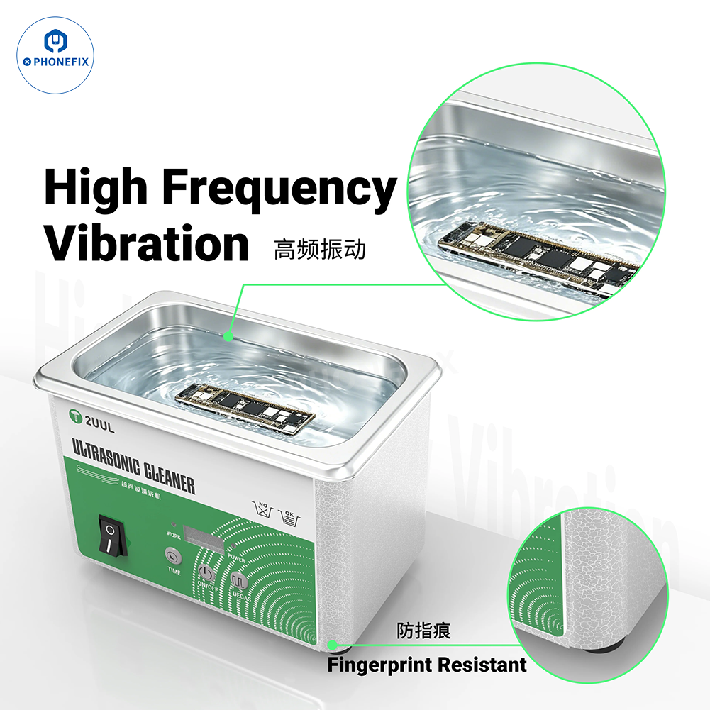 2UUL SS01 0.8L Ultrasonic Cleaner for Phone PCB & BGA IC Cleaning