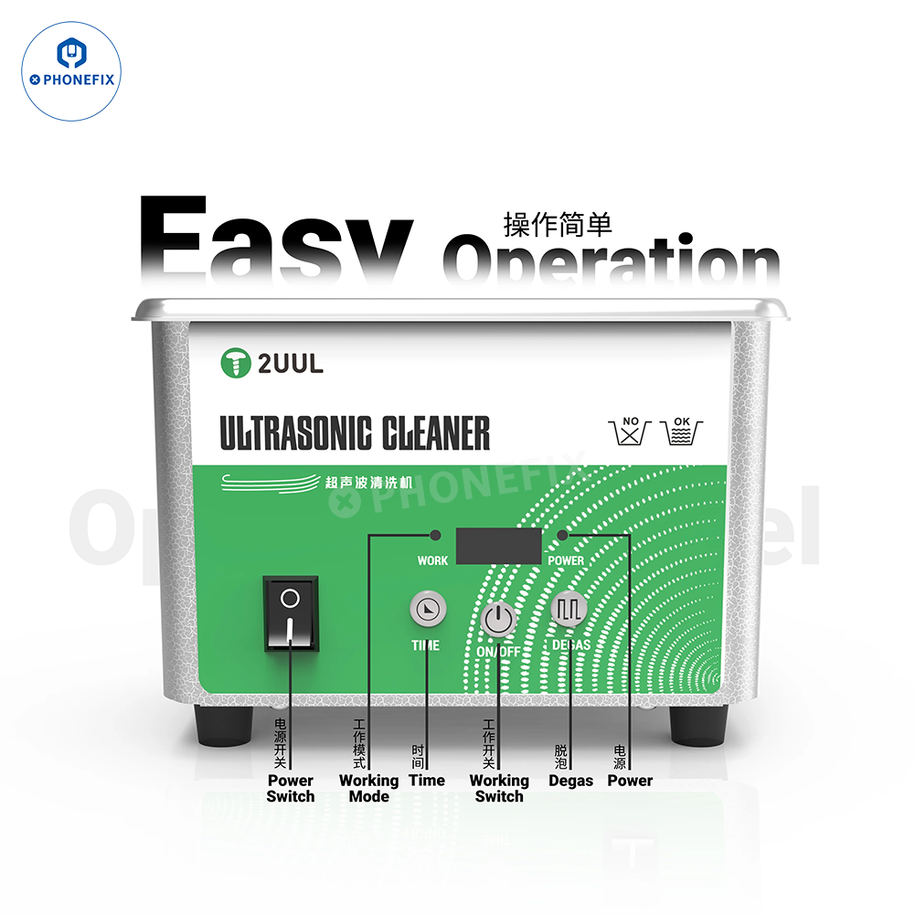 2UUL SS01 0.8L Ultrasonic Cleaner for Phone PCB & BGA IC Cleaning
