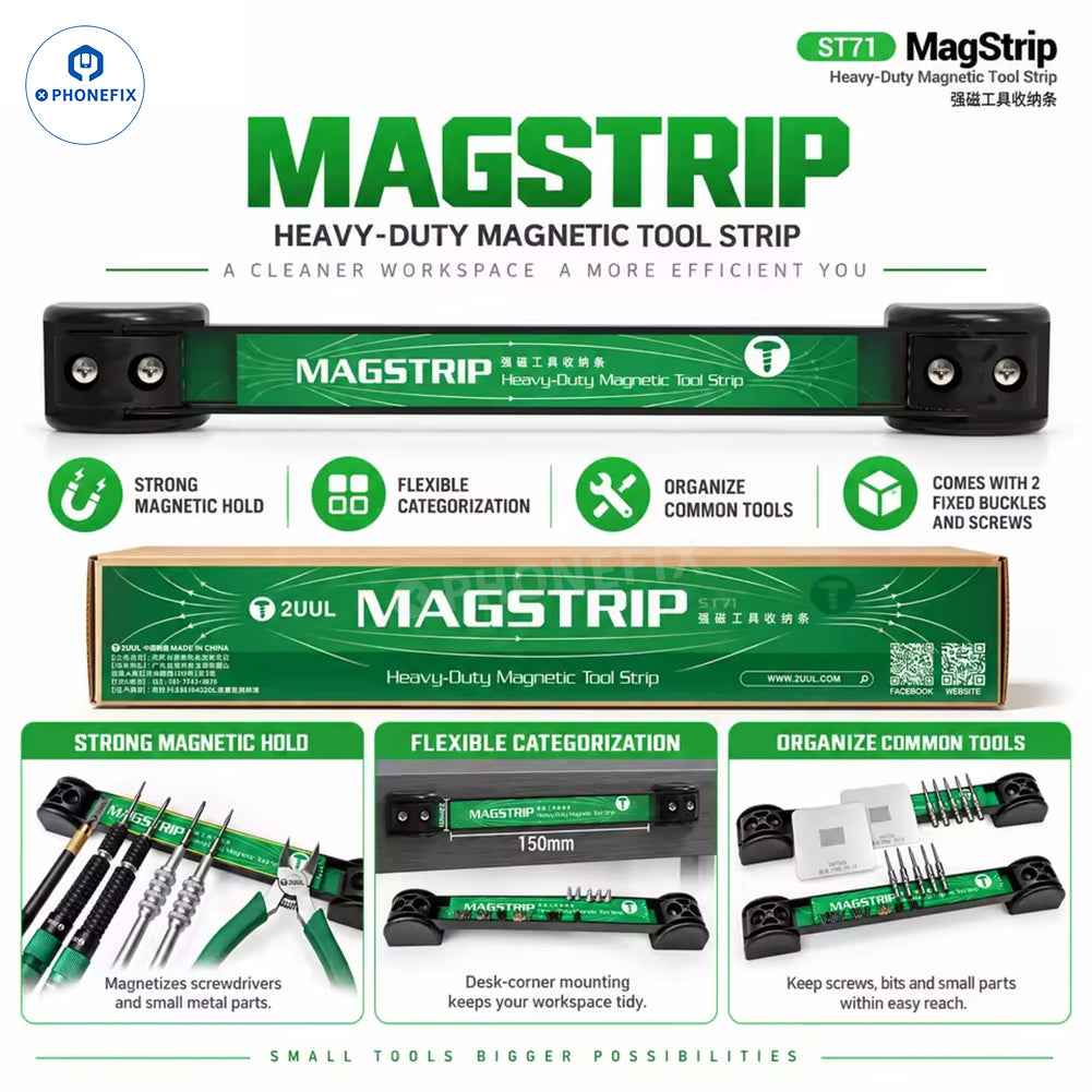 2UUL ST71 MagStrip Phone Repair Tools & Parts Magnetic Storage Strip