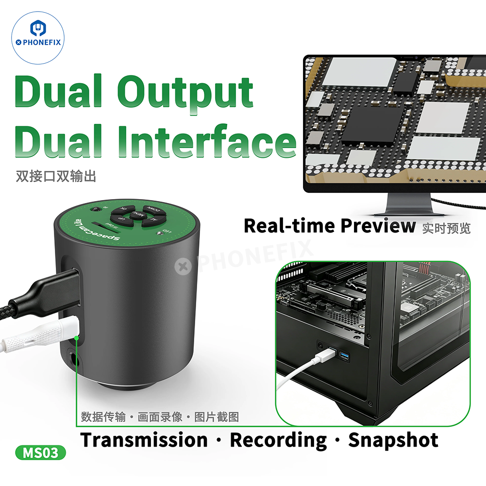 2UUL MS01 SpaceCam 4K Microscope Camera for Phone Repair