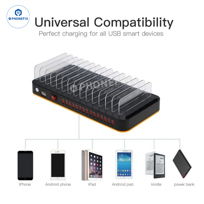 WLX 815 815P USB Charging Station with Storage Rack for Phone Tablet