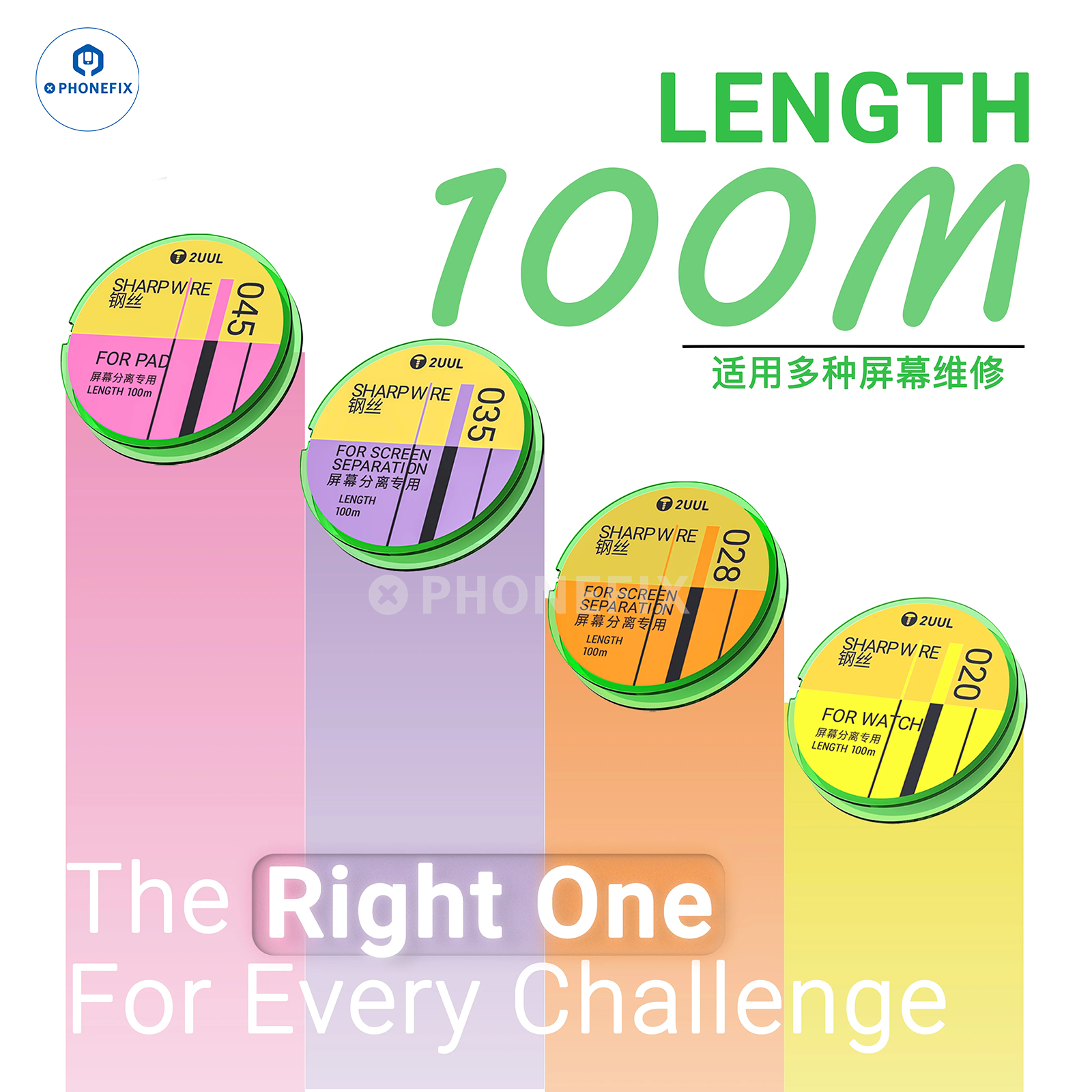 2UUL Sharp Wire 0.02/0.028/0.035/0045mm for Screen Separation