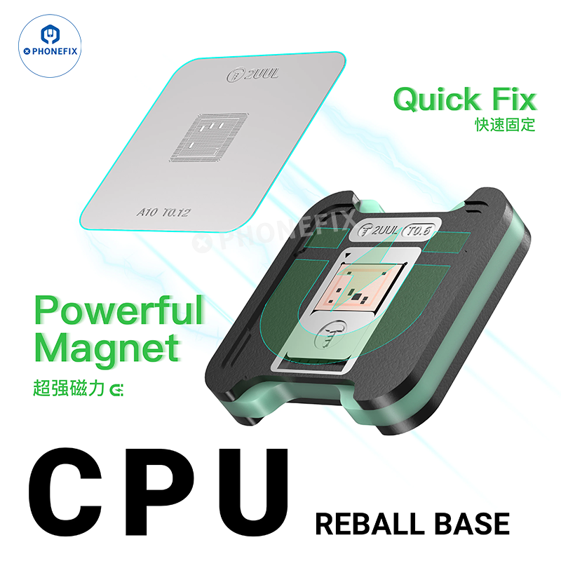 2UUL BH17 CPU Reballing Platform with iPhone A10-A19/Android Stencil
