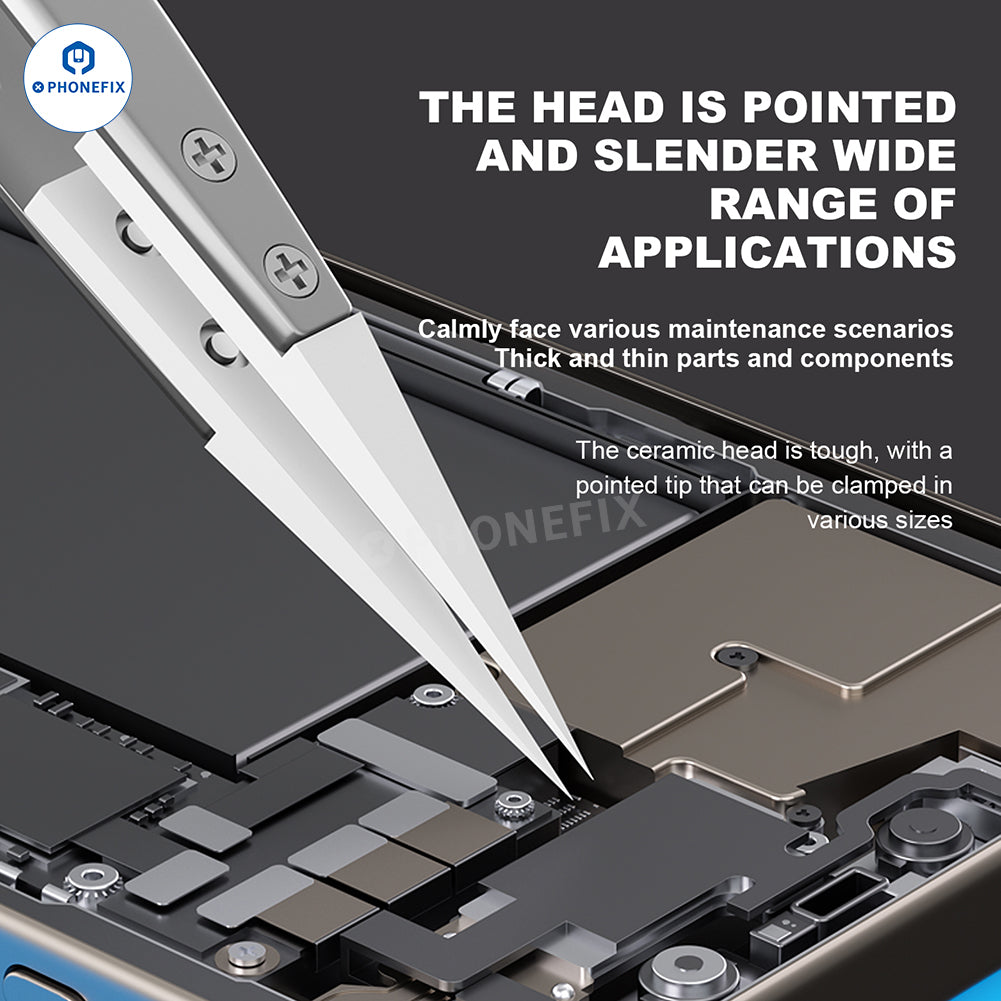 MaAnt TC-01 TC-02 Jumper Wire Ceramic Tweezers for Phone Repair