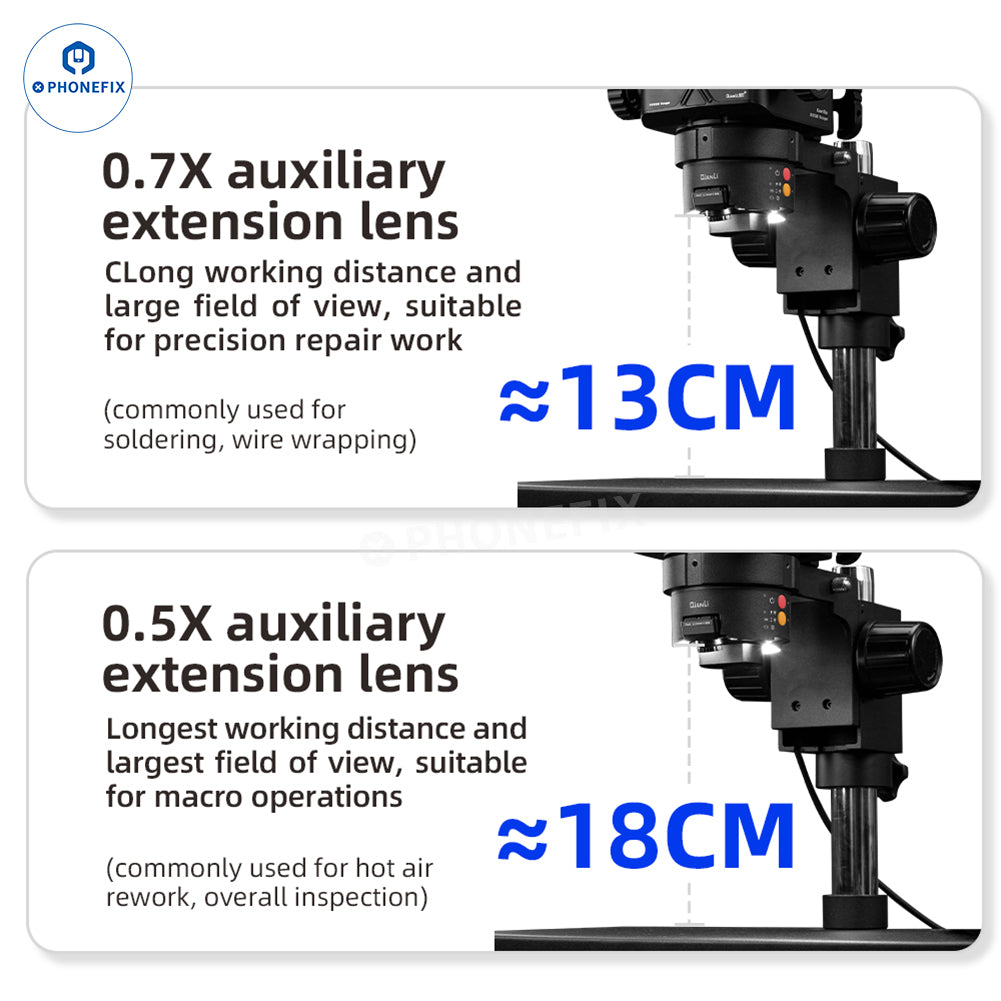 Qianli Super Cam Ai Gorilla 4K Camera 0.5X 0.7X Auxiliary Barlow Lens